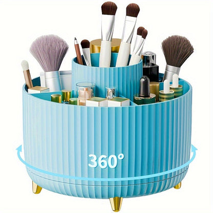 Rotating Makeup Storage with 5 Compartments