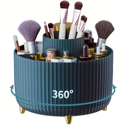 Rotating Makeup Storage with 5 Compartments