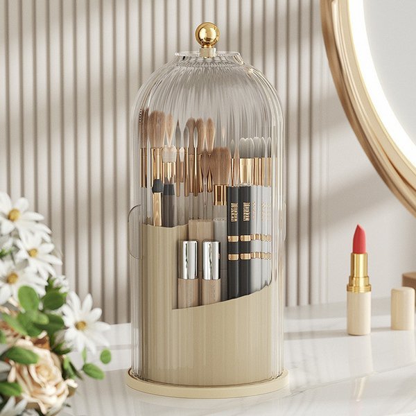 Rotating Makeup Brush Holder Storage