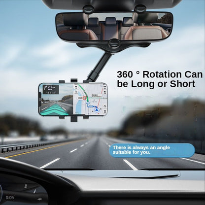 Wide Angle Car Phone Mount Rear View Mirror Holder