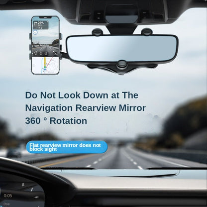 Wide Angle Car Phone Mount Rear View Mirror Holder