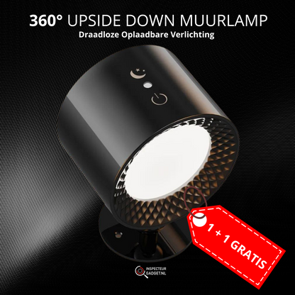 Flexible LED Rotating Wall Light - Cordless Rechargeable Lamp - Fesara