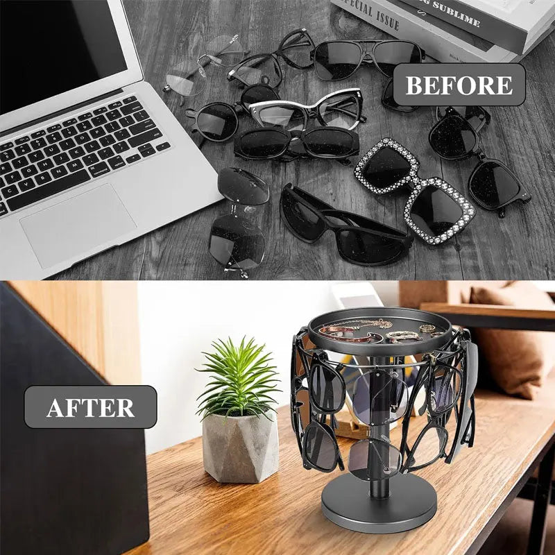 Foldable 360° Glasses Holder - Compact Storage Stand