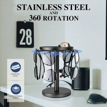 Foldable 360° Glasses Holder - Compact Storage Stand