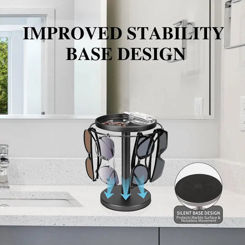 Foldable 360° Glasses Holder - Compact Storage Stand