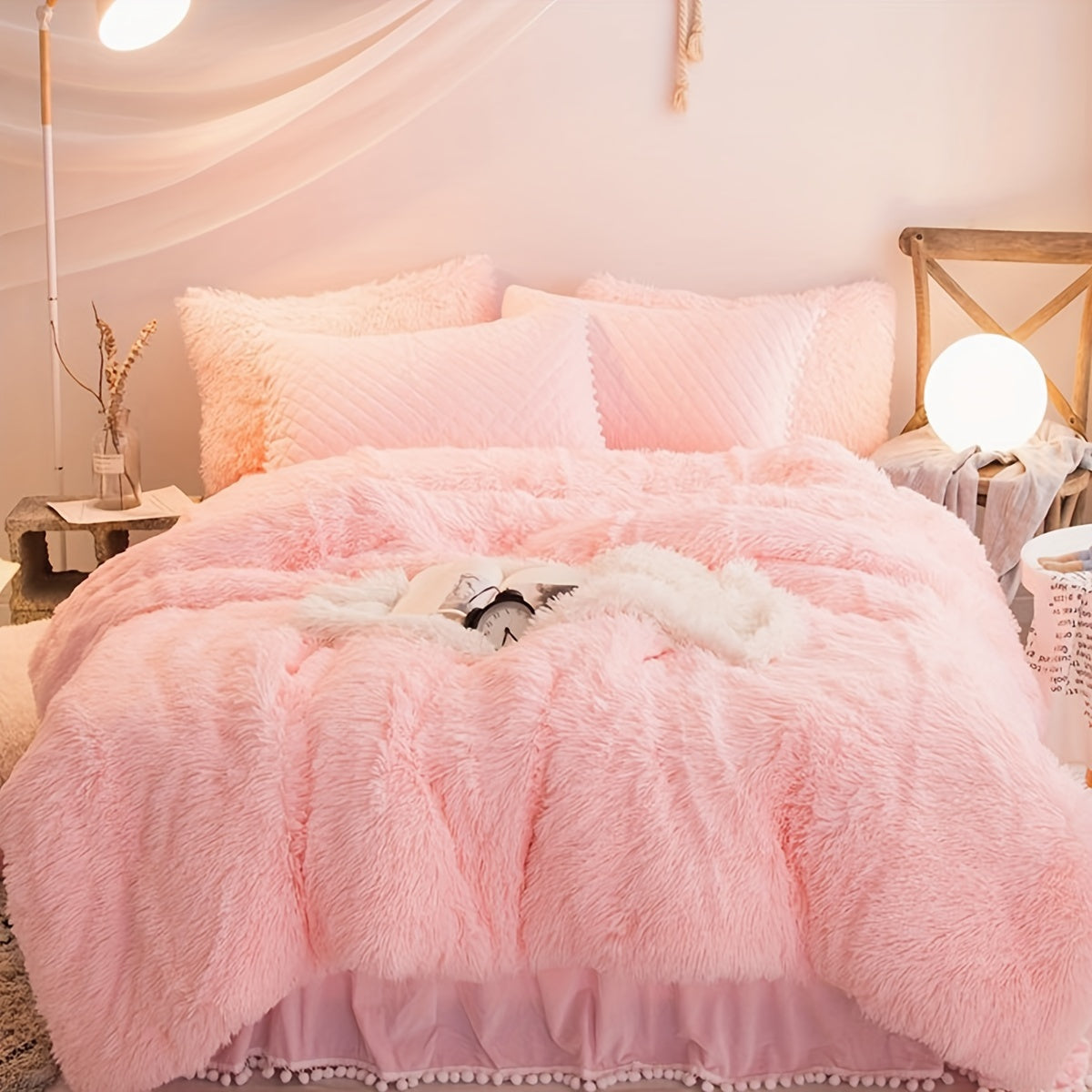 Soft Plush Velvet Duvet Cover Set for Cozy Bedding