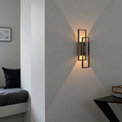 Sleek Contemporary LED Wall Lamp – Rectangle Shape with Dimmer