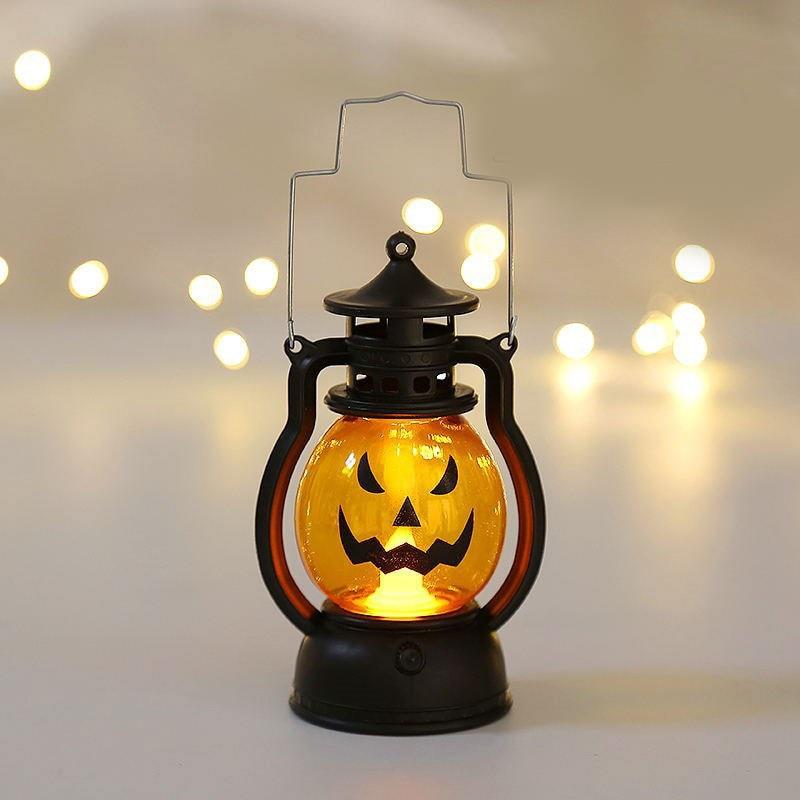 Small Spooky Pumpkin String Light Lamp