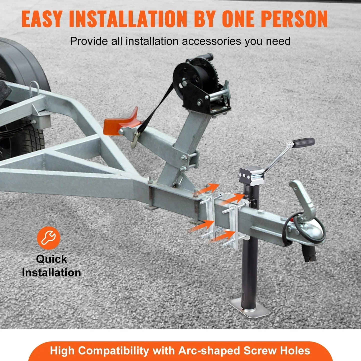 Strong Steel A-Frame Trailer Jack 5000lb Heavy Duty