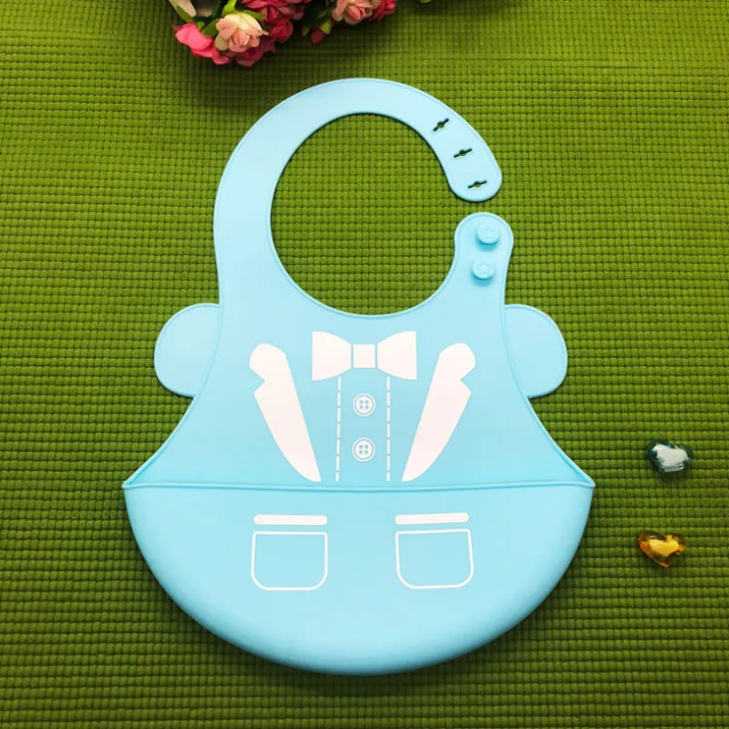 Soft Silicone Baby Bibs with Cute Animal Patterns