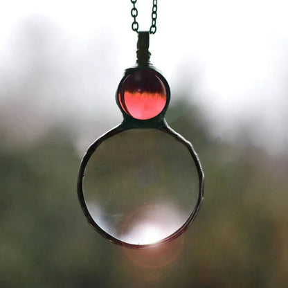 Elegant Magnifier Pendant Necklace
