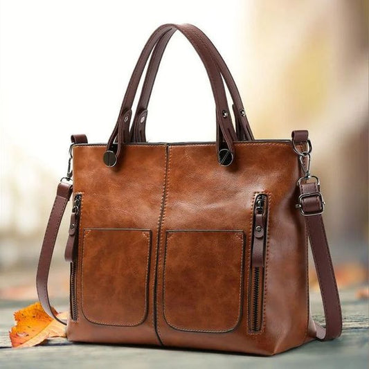 Classic Brown Ladies Cross Body Bag - Fesara