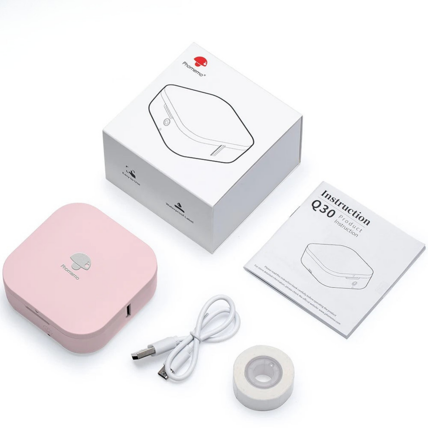Compact Bluetooth Label Printer with Wireless Connectivity