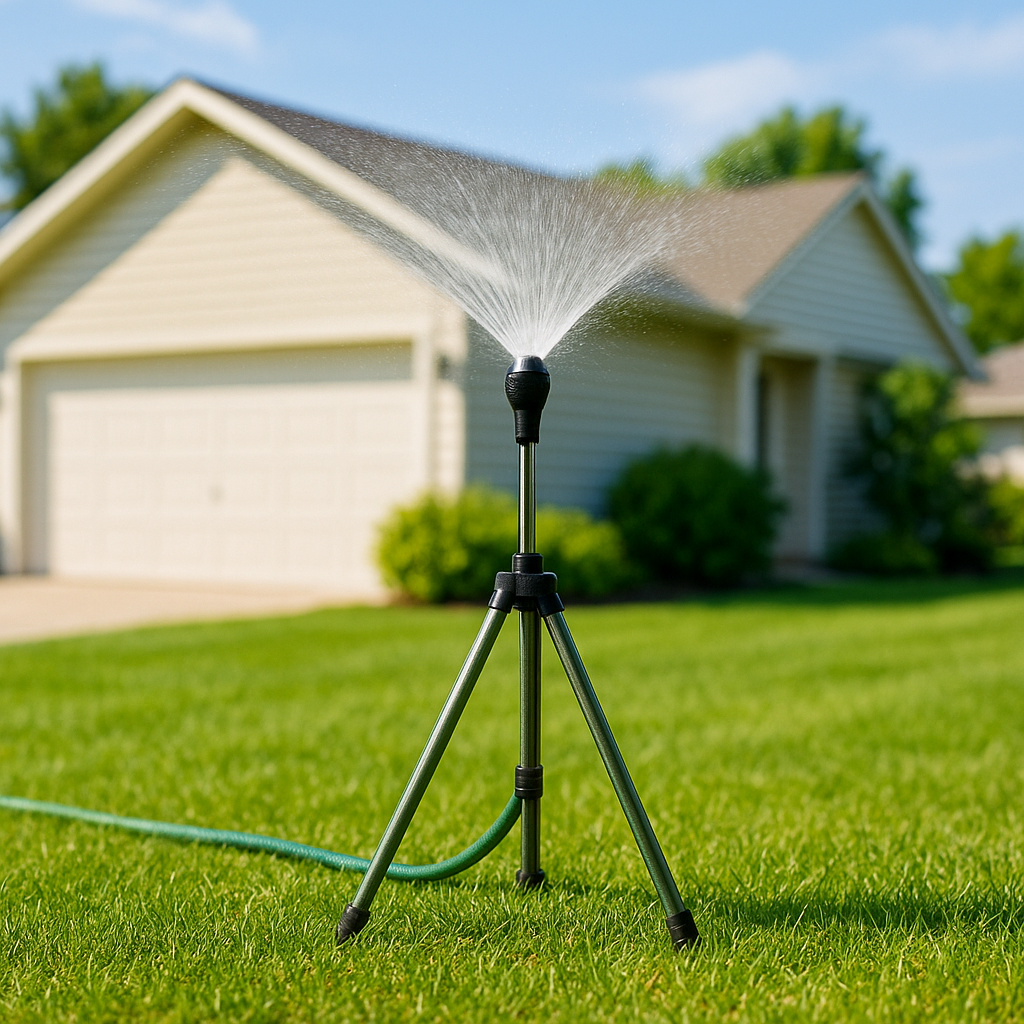 Easy Rotate Garden Sprinkler on Stand