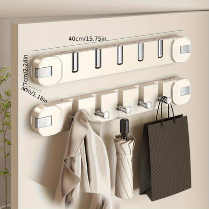 Easy Install Wall Mount 5 Hook Storage Rack - Fesara