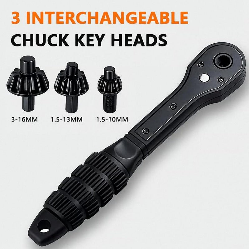 Versatile 4-in-1 Ratchet Drill Chuck Key Kit