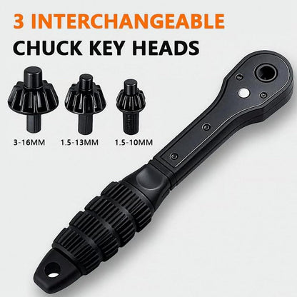 Versatile 4-in-1 Ratchet Drill Chuck Key Kit