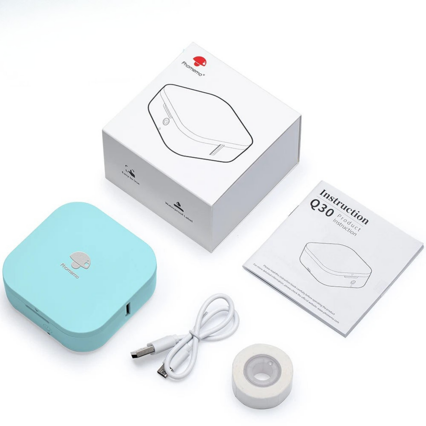 Compact Bluetooth Label Printer with Wireless Connectivity