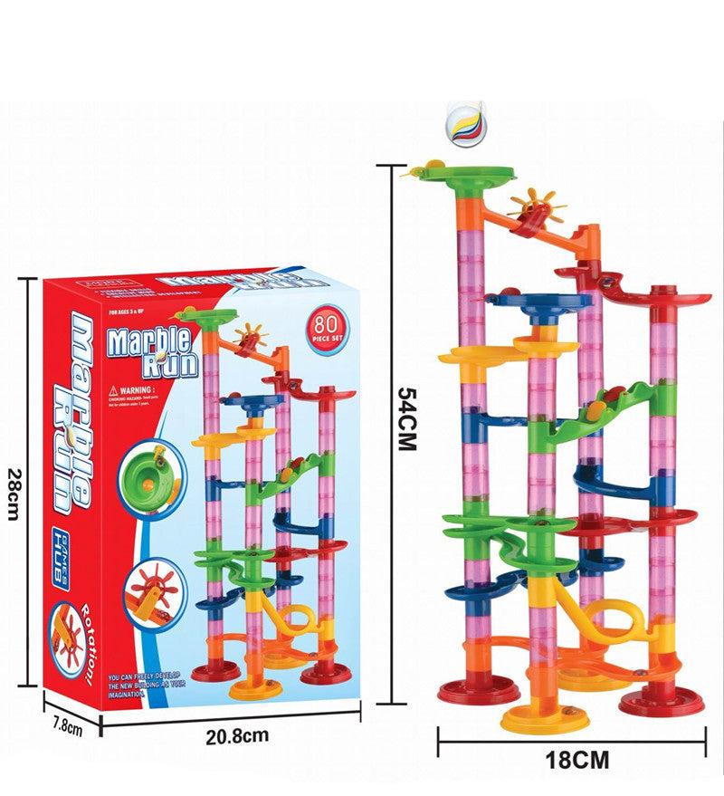 Colorful Marble Run Building Blocks Play Set
