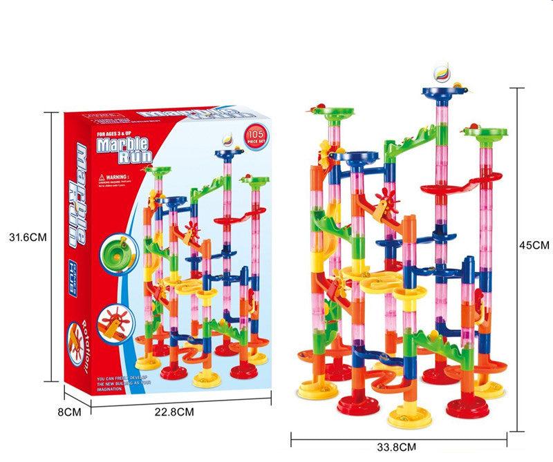 Colorful Marble Run Building Blocks Play Set