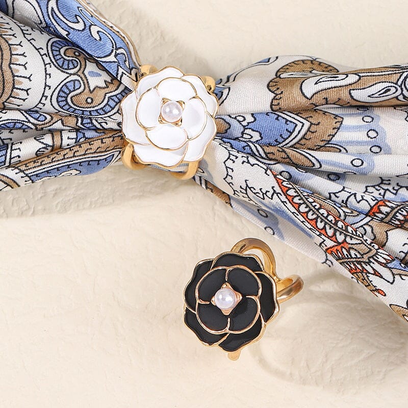 Elegant Floral Scarf Clip