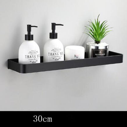 Modern Black Metal Wall Storage Shelf