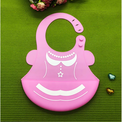 Soft Silicone Baby Bibs with Cute Animal Patterns