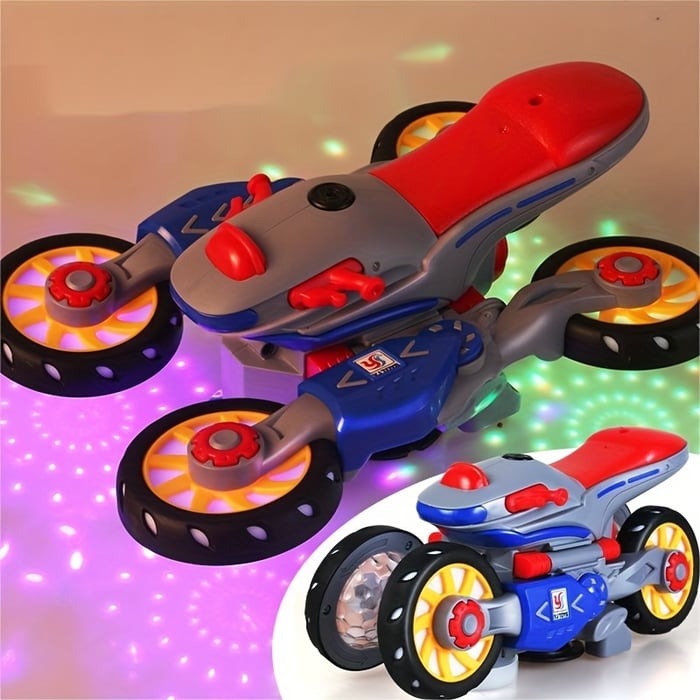 Cool LED Electric Motorcycle with Music and Spin