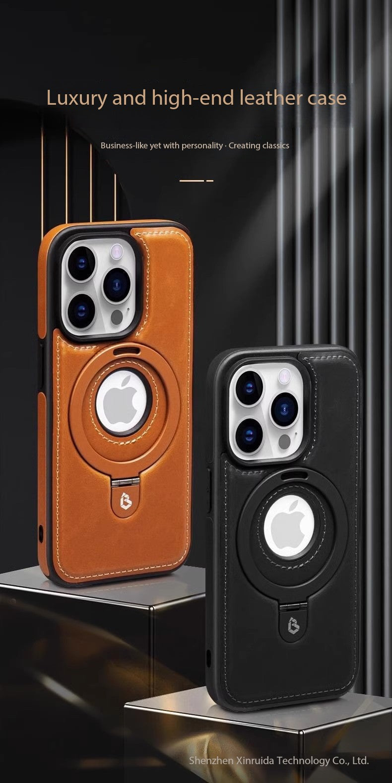 Luxury Leather Phone Case with Strong Magnet - Fesara