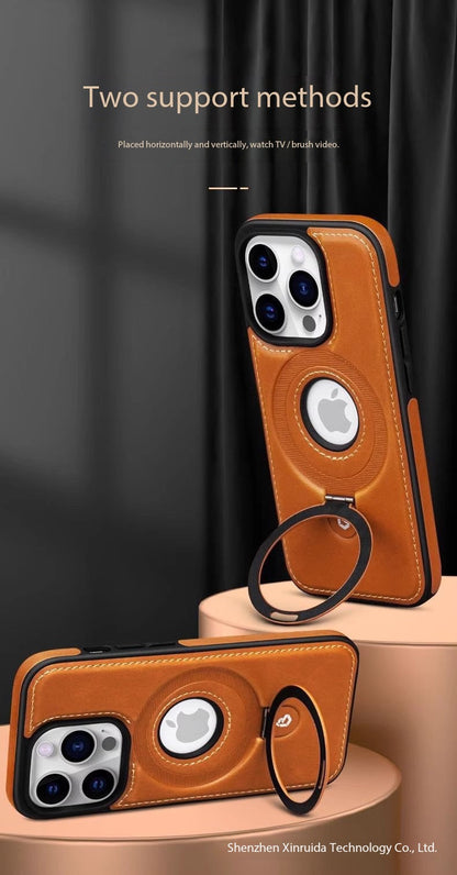 Luxury Leather Phone Case with Strong Magnet