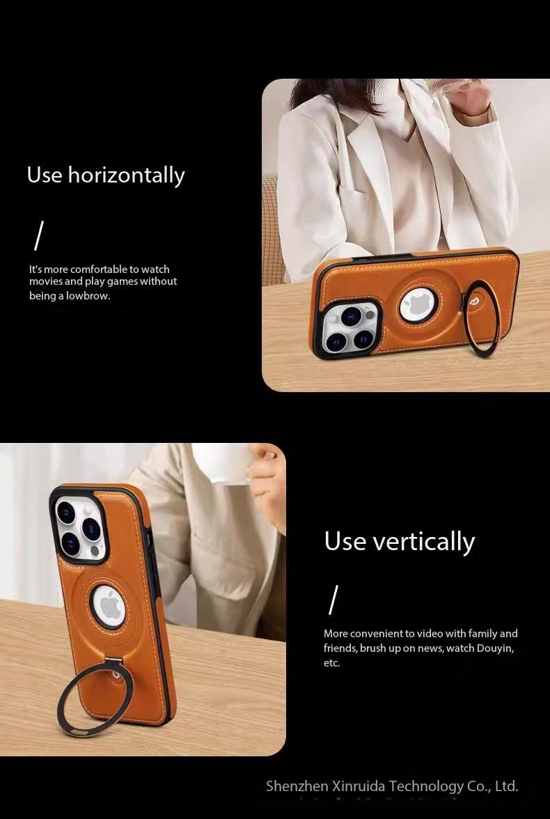 Luxury Leather Phone Case with Strong Magnet
