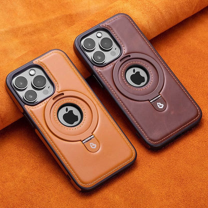 Luxury Leather Phone Case with Strong Magnet