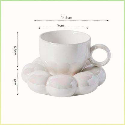Rustic Floral Coffee Mug Ceramic Cup Set