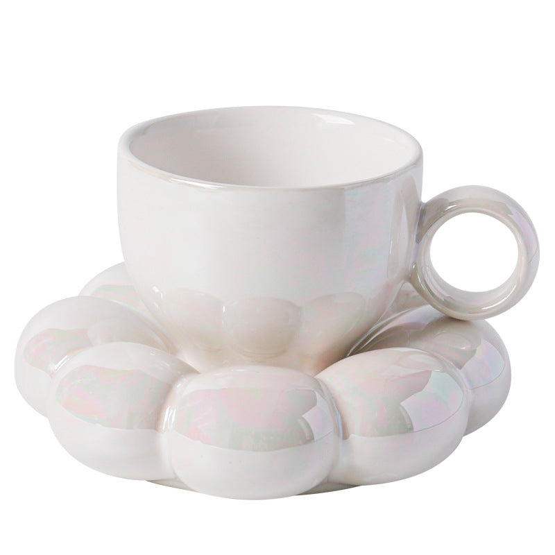 Rustic Floral Coffee Mug Ceramic Cup Set