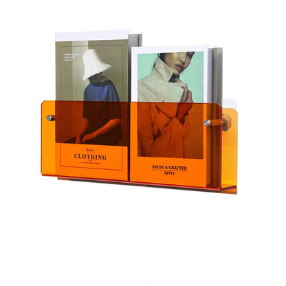 Clear Wall Mount Book Shelf Storage Rack