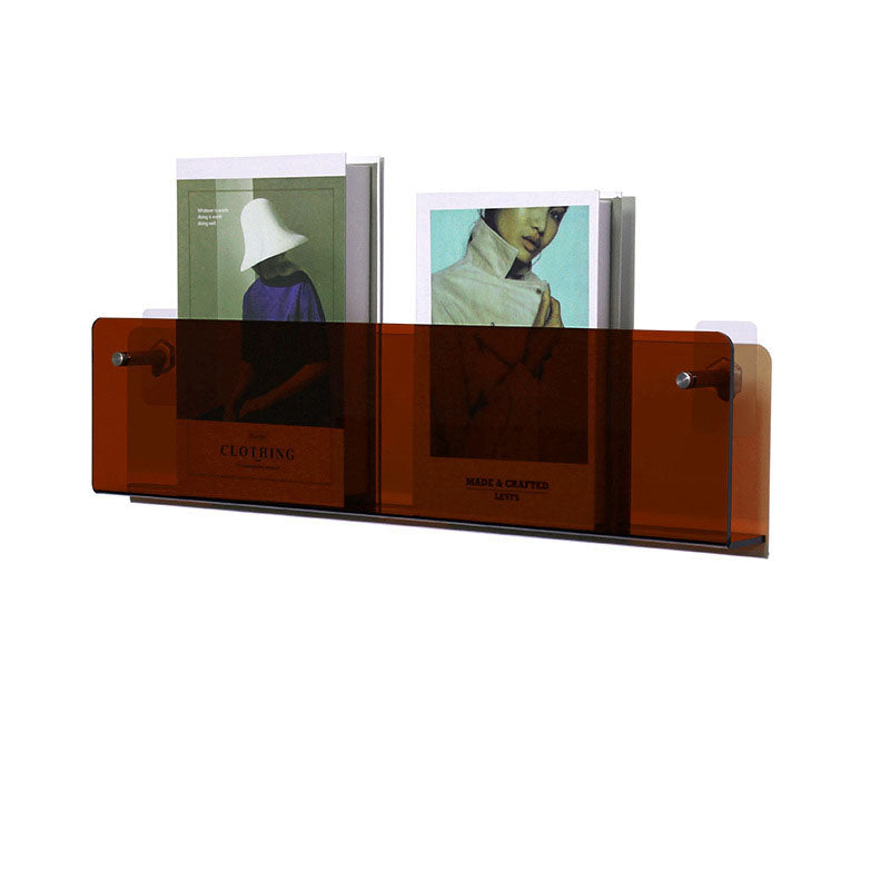 Clear Wall Mount Book Shelf Storage Rack