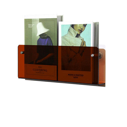 Clear Wall Mount Book Shelf Storage Rack
