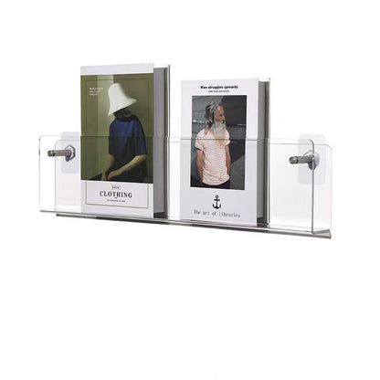 Clear Wall Mount Book Shelf Storage Rack
