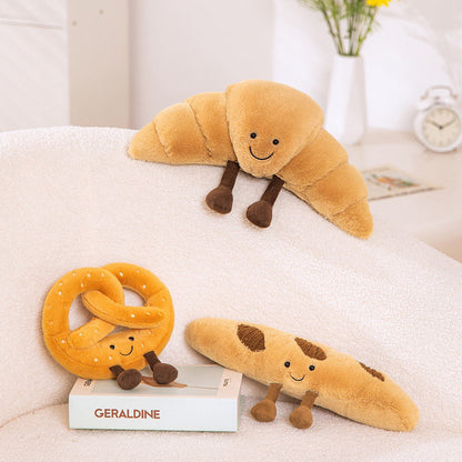 Soft Fluffy Croissant Plush Pillow Toy