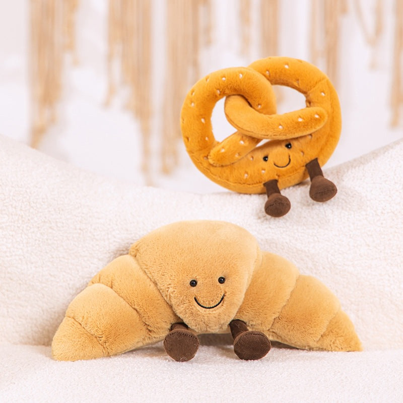 Soft Fluffy Croissant Plush Pillow Toy