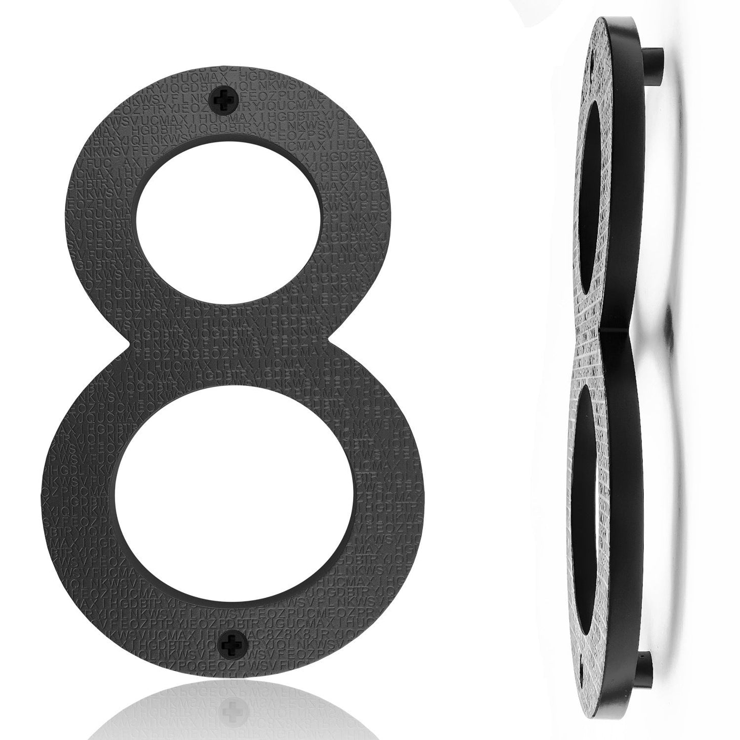 Stylish Black 8-10 Inch House Number Plate