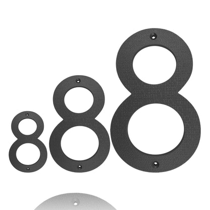 Stylish Black 8-10 Inch House Number Plate