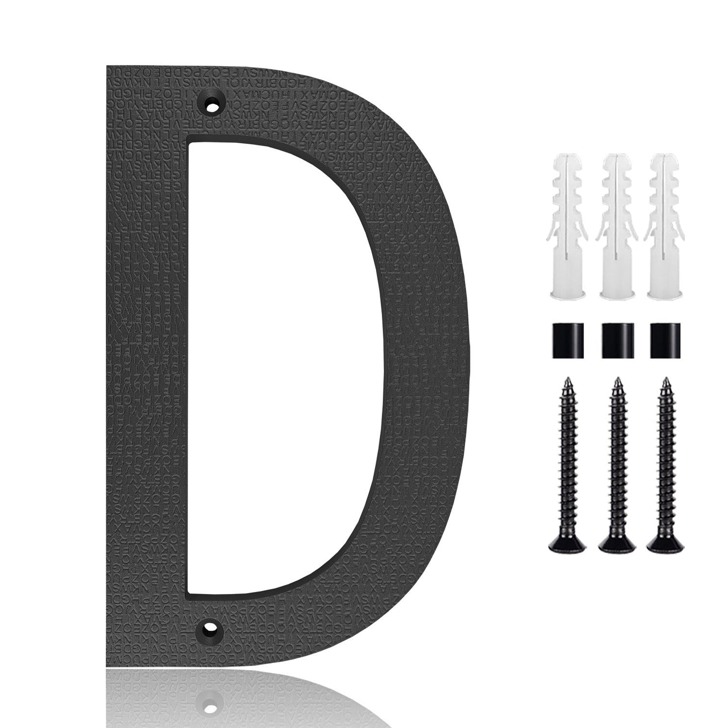 Stylish Black 8-10 Inch House Number Plate