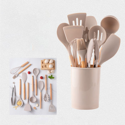 Durable Handle Non-Stick Cookware 12-Piece Kitchen Utensil Set