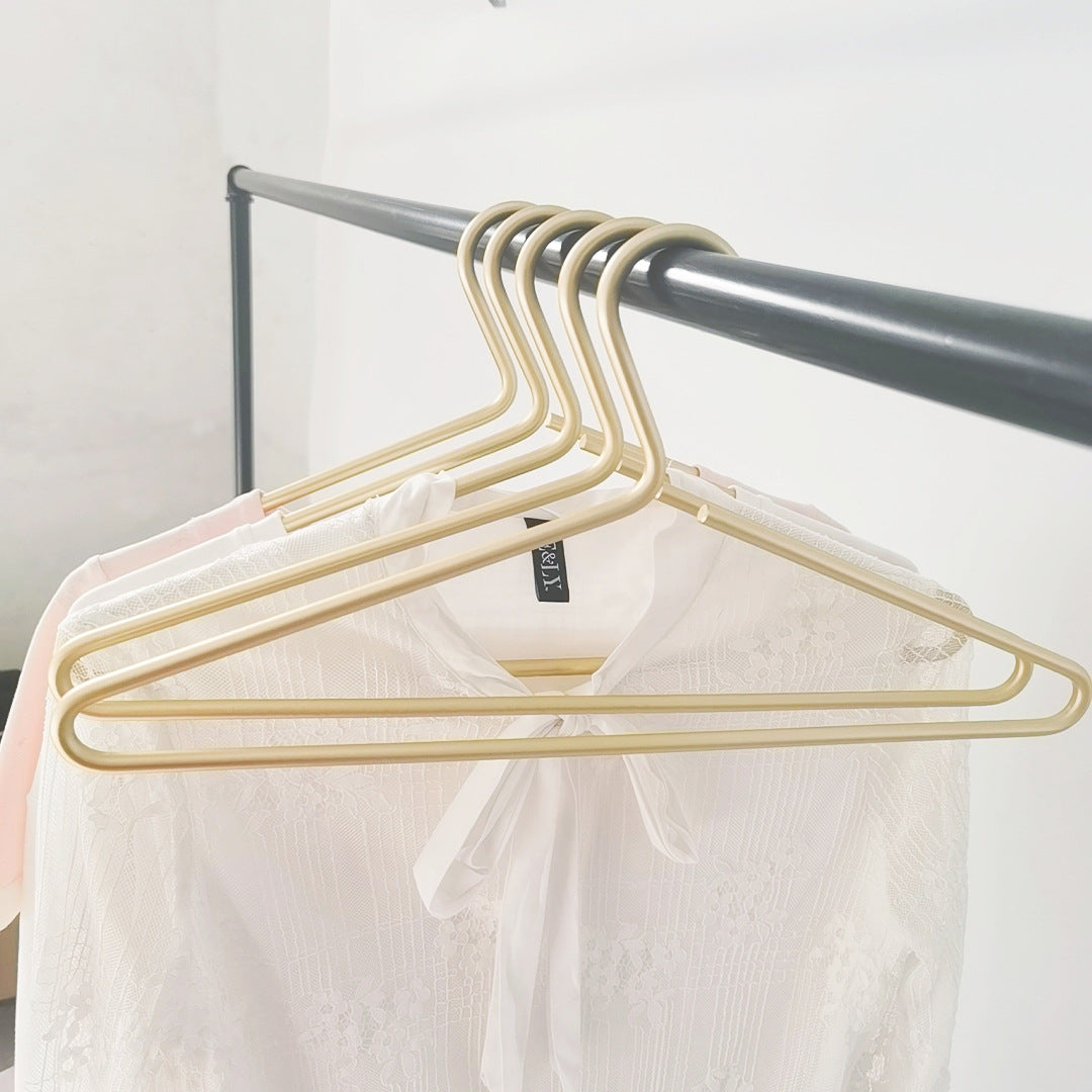 Durable Metal Coat Hanger in Matte Gold Finish