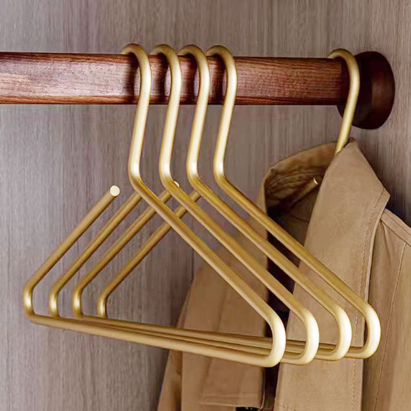 Durable Metal Coat Hanger in Matte Gold Finish
