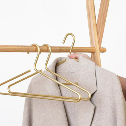 Durable Metal Coat Hanger in Matte Gold Finish