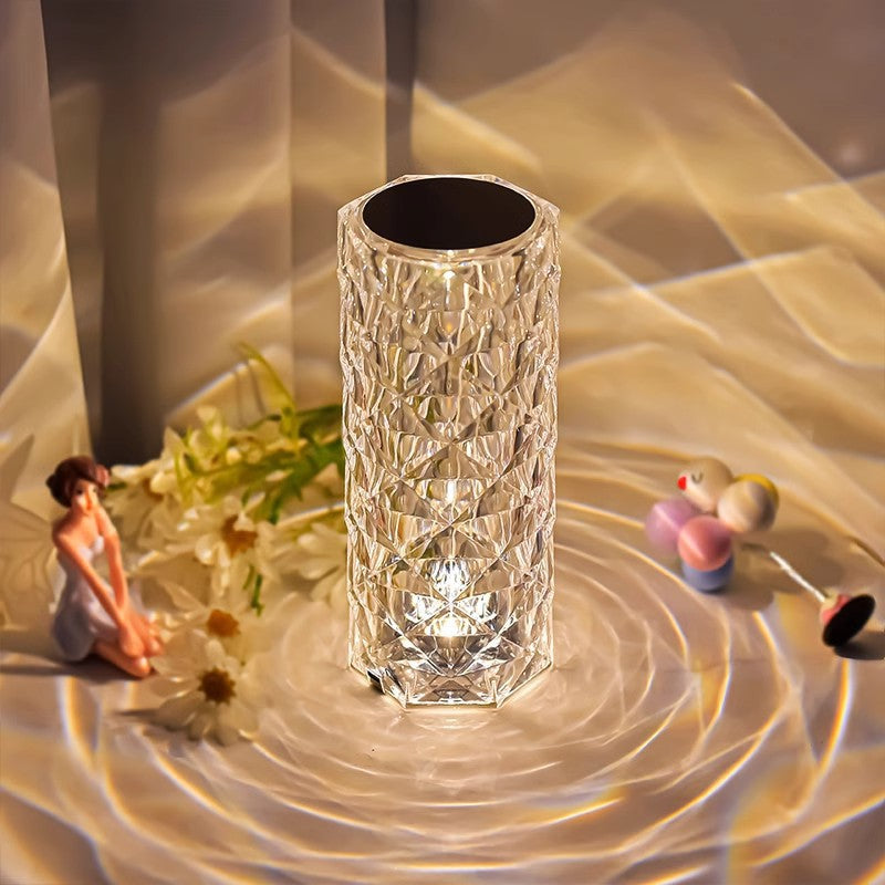 Romantic Floral Nightstand Table Lamp Soft Glow