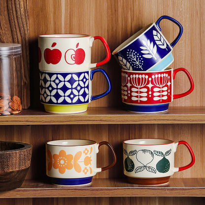 Colorful Printed Ceramic Coffee Mug