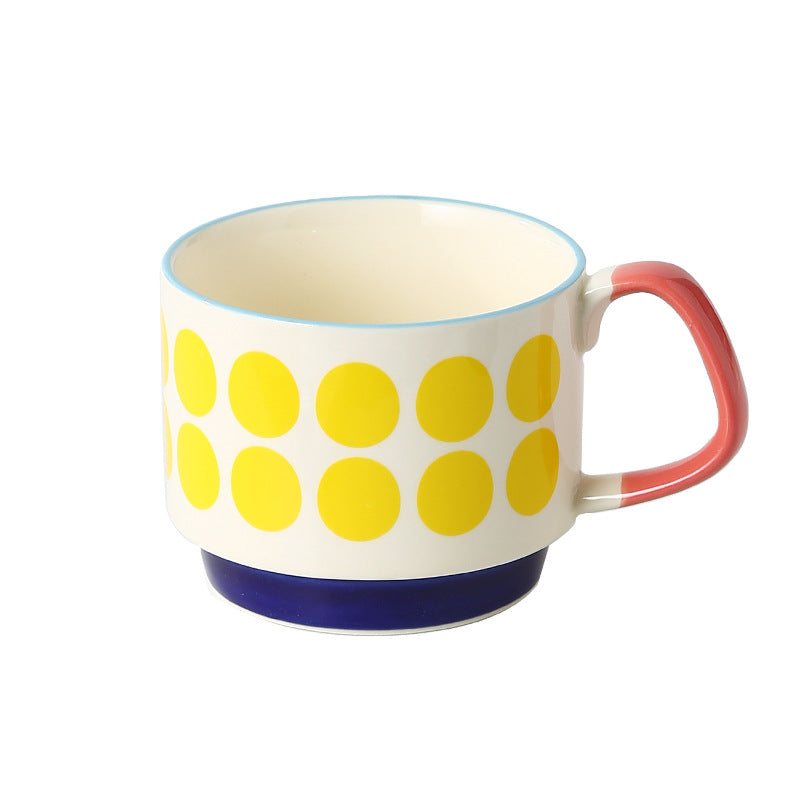 Colorful Printed Ceramic Coffee Mug - Fesara